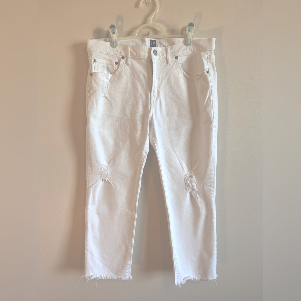 White Gap Denim Girfriend Jean